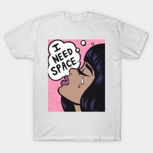 I Need Space Sad Girl T-Shirt